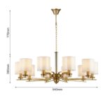 2679-10P, подвесная люстра, D940xH600/1160, 10xE14x40W, excluded — изображение 3