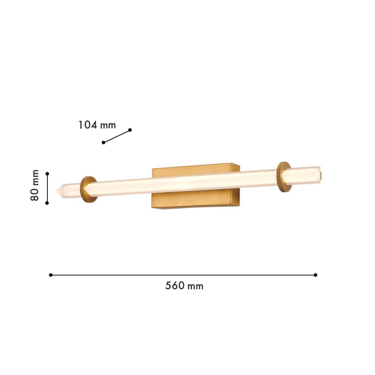 4553-1W, настенный светильник, D105xW560xH80, LEDx8W, 975LM, 4000K, included — изображение 3