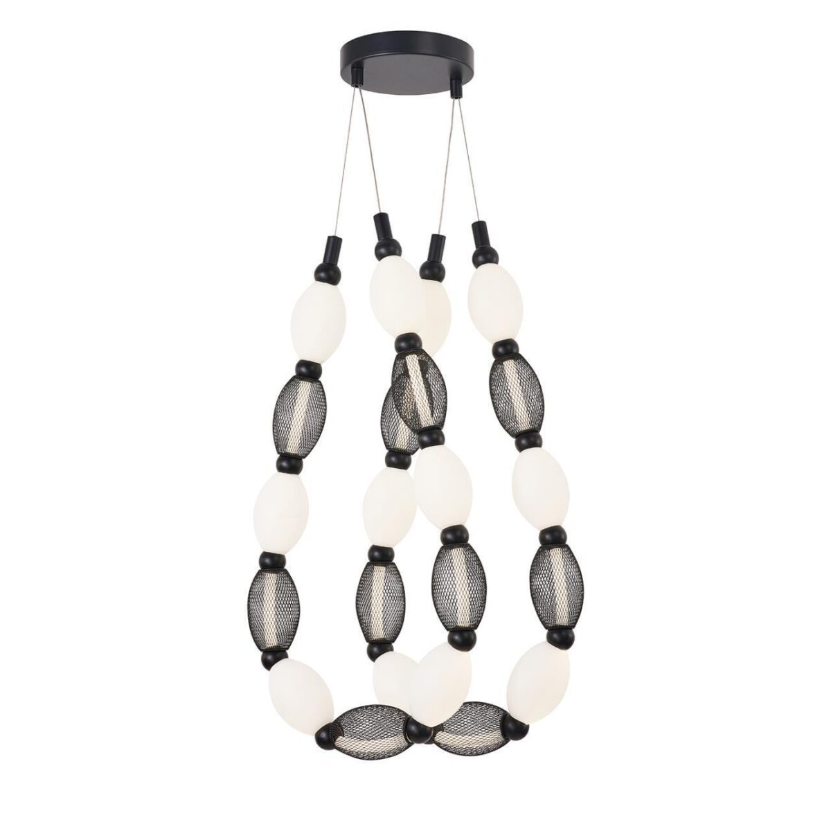 4560-2PC, подвесная/потолочная люстра, D200xH1780/2780 + D640xH890/1775 + D1800xH820/1725, 2xLEDx18W, 1630LM, 4000K, included — изображение 4