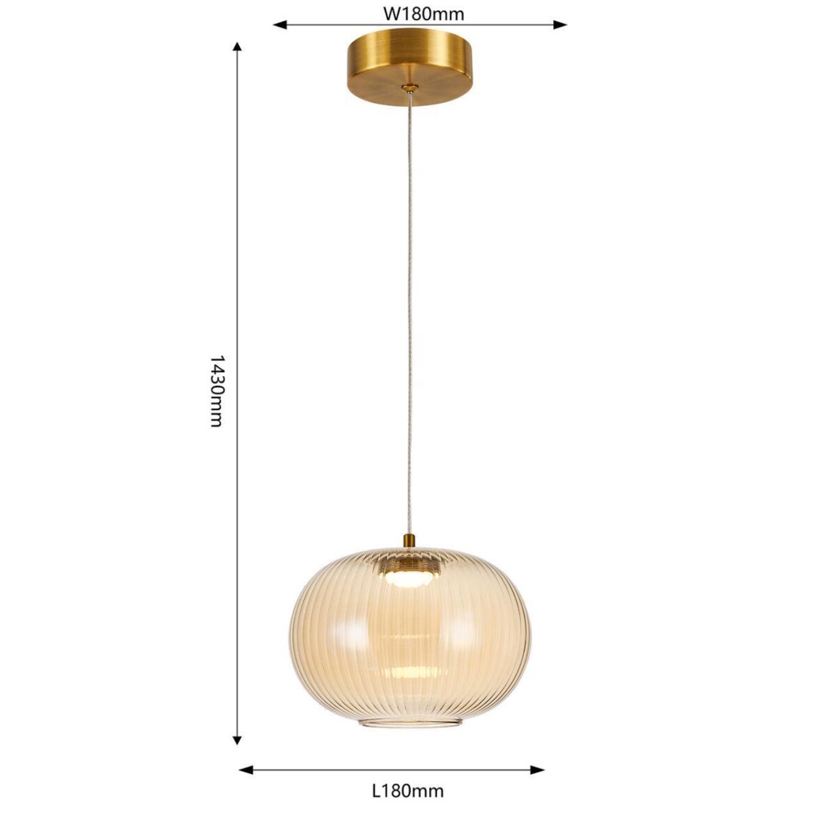 4451-1P, подвес, D180xH280/1430, LEDx4W, 380LM, 4000K, included — изображение 3