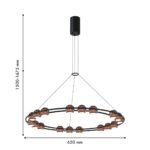 4561-18P, подвесная люстра, D650xH1500/1675, 18xLEDx4W, 4320LM, 4000K, included — изображение 2