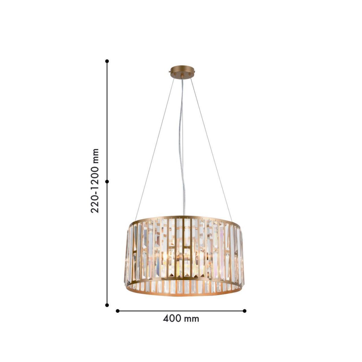 4483-5P, подвесная люстра, D400xH220/1200, 5xE14x60W, excluded — изображение 3