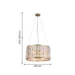 4483-5P, подвесная люстра, D400xH220/1200, 5xE14x60W, excluded — изображение 3