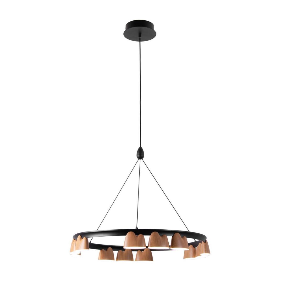 4266-12P, подвесная люстра, D600xH250/1610, LEDx55W, 2400LM, 4000K, included — изображение 1