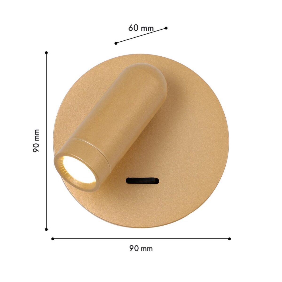 4498-1W, настенный светильник, D60xW90xH90, LEDx3W, 200LM, 4000K, included, switch — изображение 2
