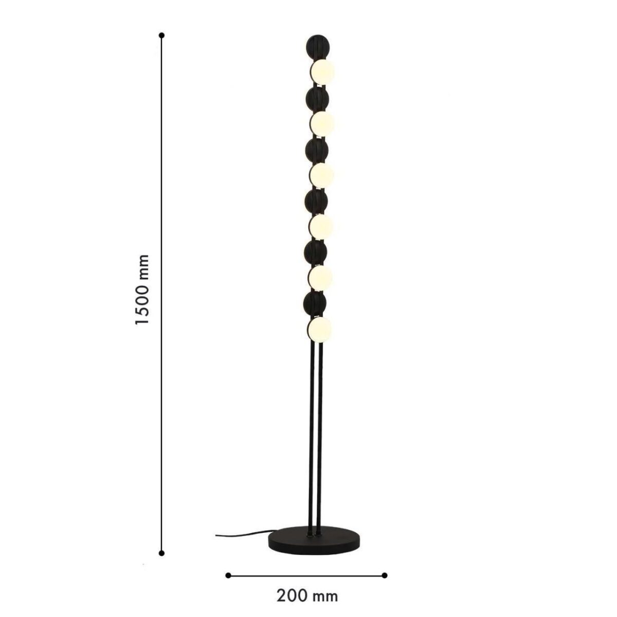 4601-1F, напольный светильник, D200xH1500, 12xLEDx2W, 2160LM, 3000K, included — изображение 3