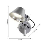 1869-1W, настенный светильник, D265xW145xH230, 1xE27x40W, excluded — изображение 3