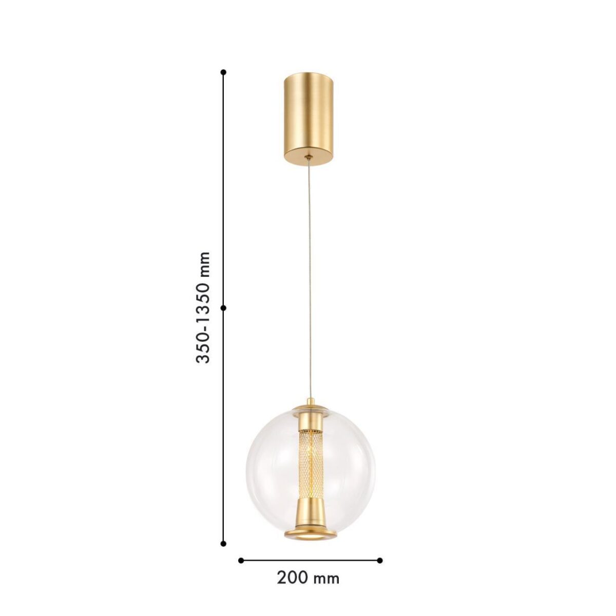 4551-2P, подвес, D200xH350/1350, LEDx7W, 255LM, 4000K, included — изображение 3