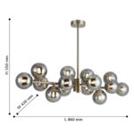 2650-14P, подвесная люстра, L860xW430xH370/550, 14xG9x28W, excluded — изображение 3