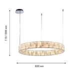 4205-8P, подвесная люстра, D820xH110/1500, 2xLEDx44W, 8800LM, 3000K, included — изображение 3