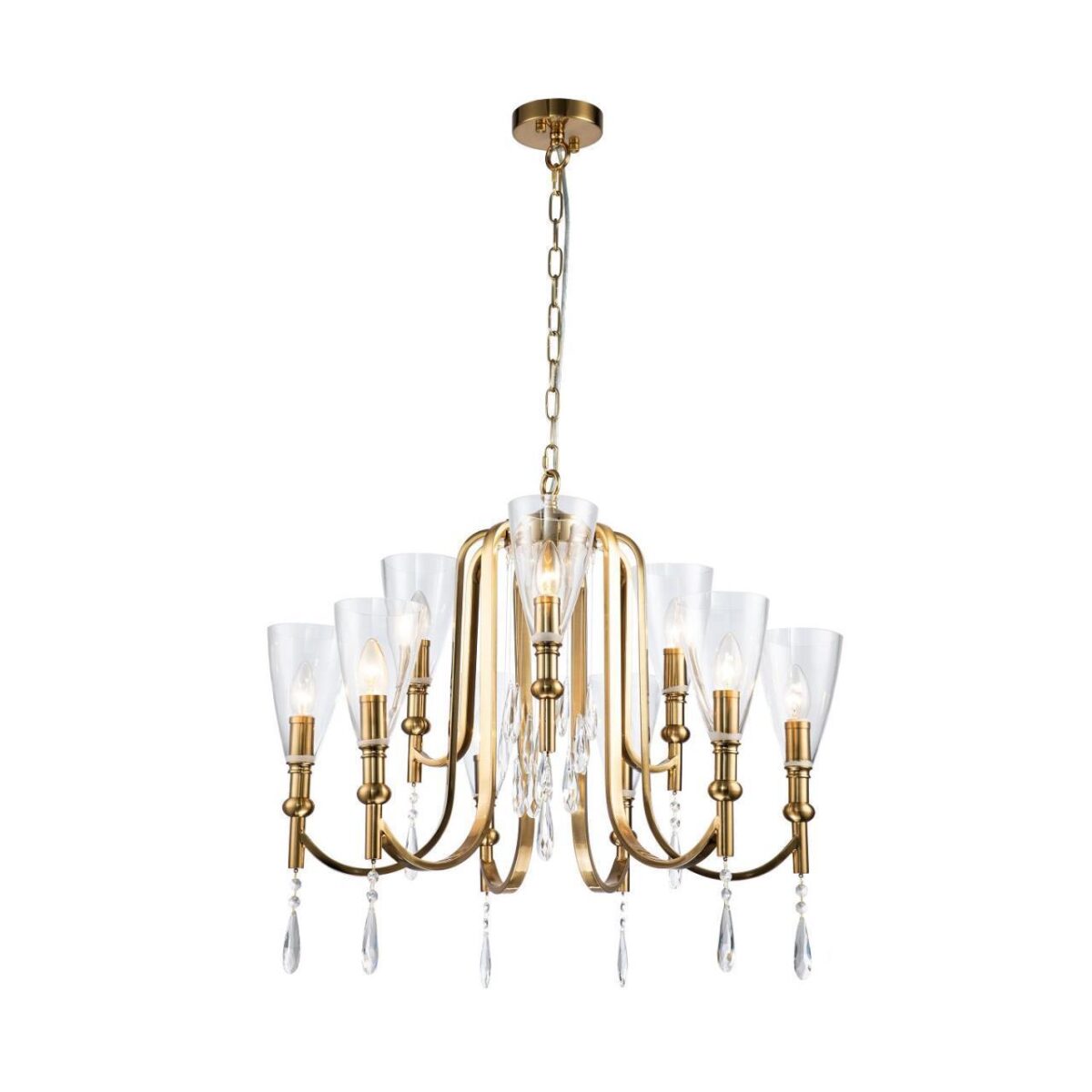 2968-9P, подвесная люстра, D700xH570/1570, 9xE14x40W, excluded — изображение 1