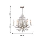 1932-6P, люстра подвесная, D640xH600/1600, 6xE14x40W, excluded — изображение 2