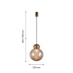 4268-1P, подвес, D220xH460/1960, 1xE14x40W, excluded — изображение 3