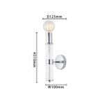 4005-1W, настенный светильник, D125xW100xH310, 1xE27x60W, excluded, dimmer — изображение 3