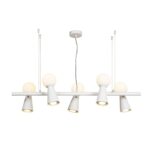 4094-5P, подвесная люстра, L900xW330xH230/1730, 5xG9LEDx3W + 5xGU10x35W, excluded