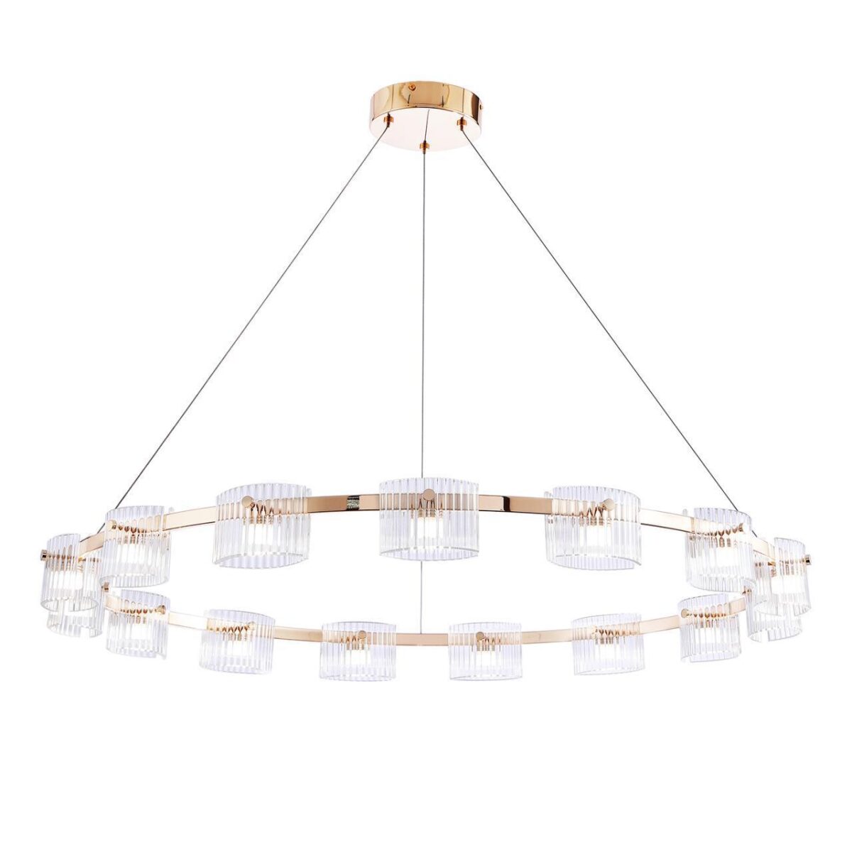 4248-15P, подвесная люстра, D1020xH1300/1500, 15xLEDx4.6W, 1800LM, 4000K, included — изображение 1