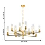 2673-16P, подвесная люстра, D850xH410/1410, 16xE14x40W, excluded — изображение 3