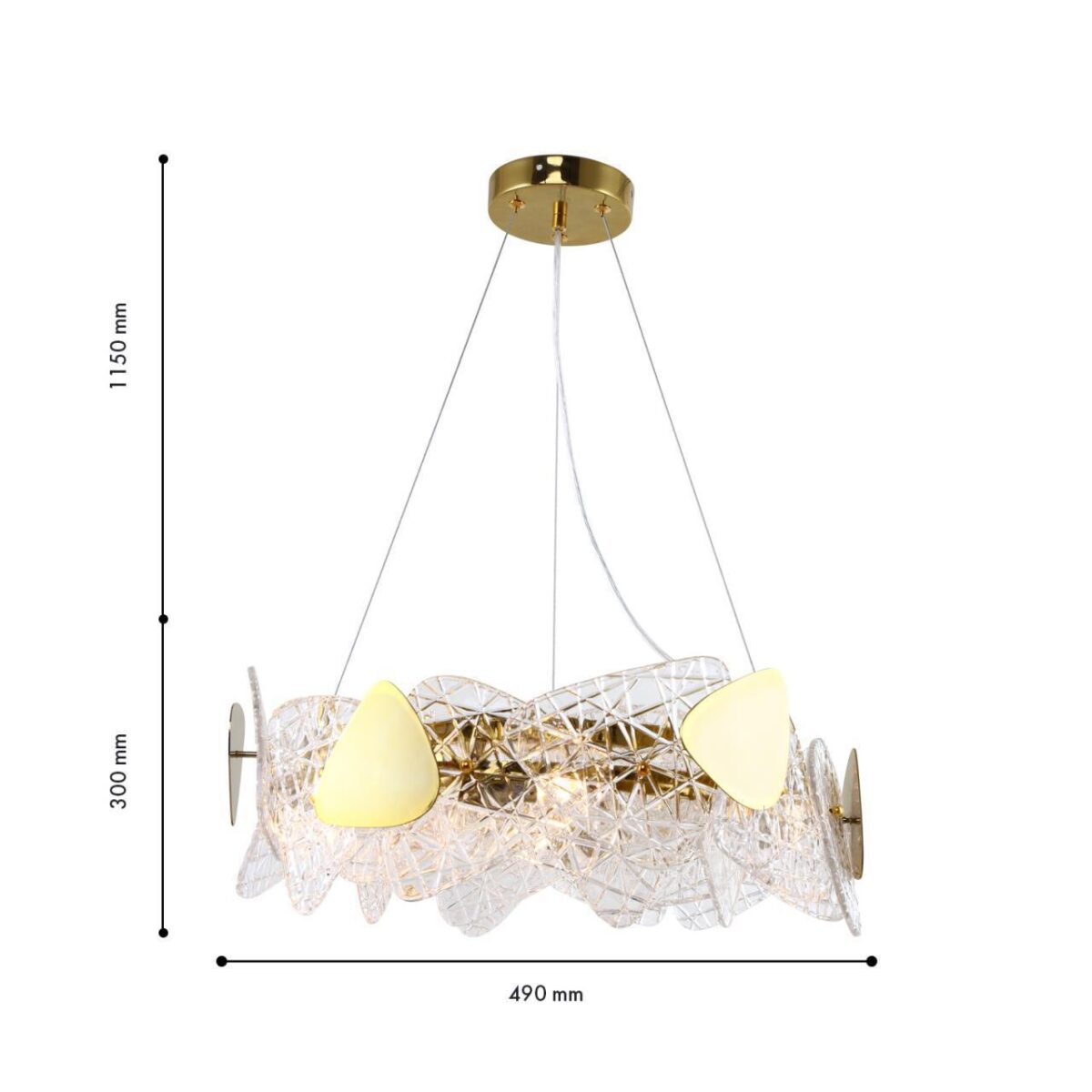 4249-6P, подвесная люстра, D490xH300/1150, 6xG9x40W, excluded — изображение 3