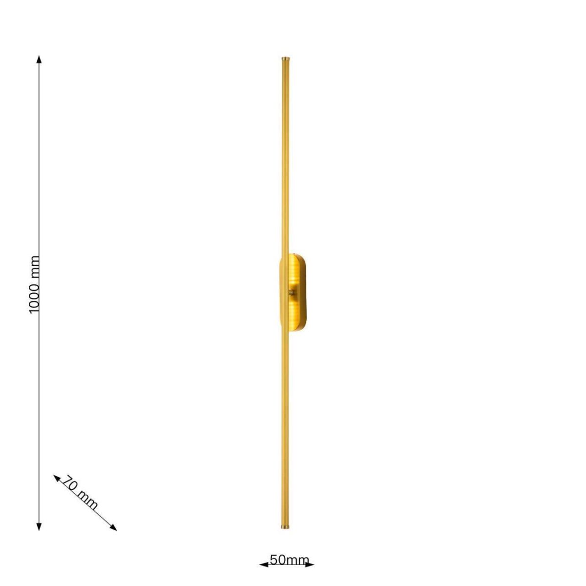 3001-2W, настенный светильник, D35xW45xH1000, LEDx15W, 800LM, 3000K, included — изображение 3