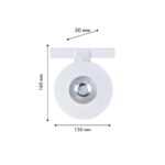 4231-1U, трековый светильник, D130xH160, LEDx8W, 42V, 550LM, 3000-6000K, CRI>90, included — изображение 2