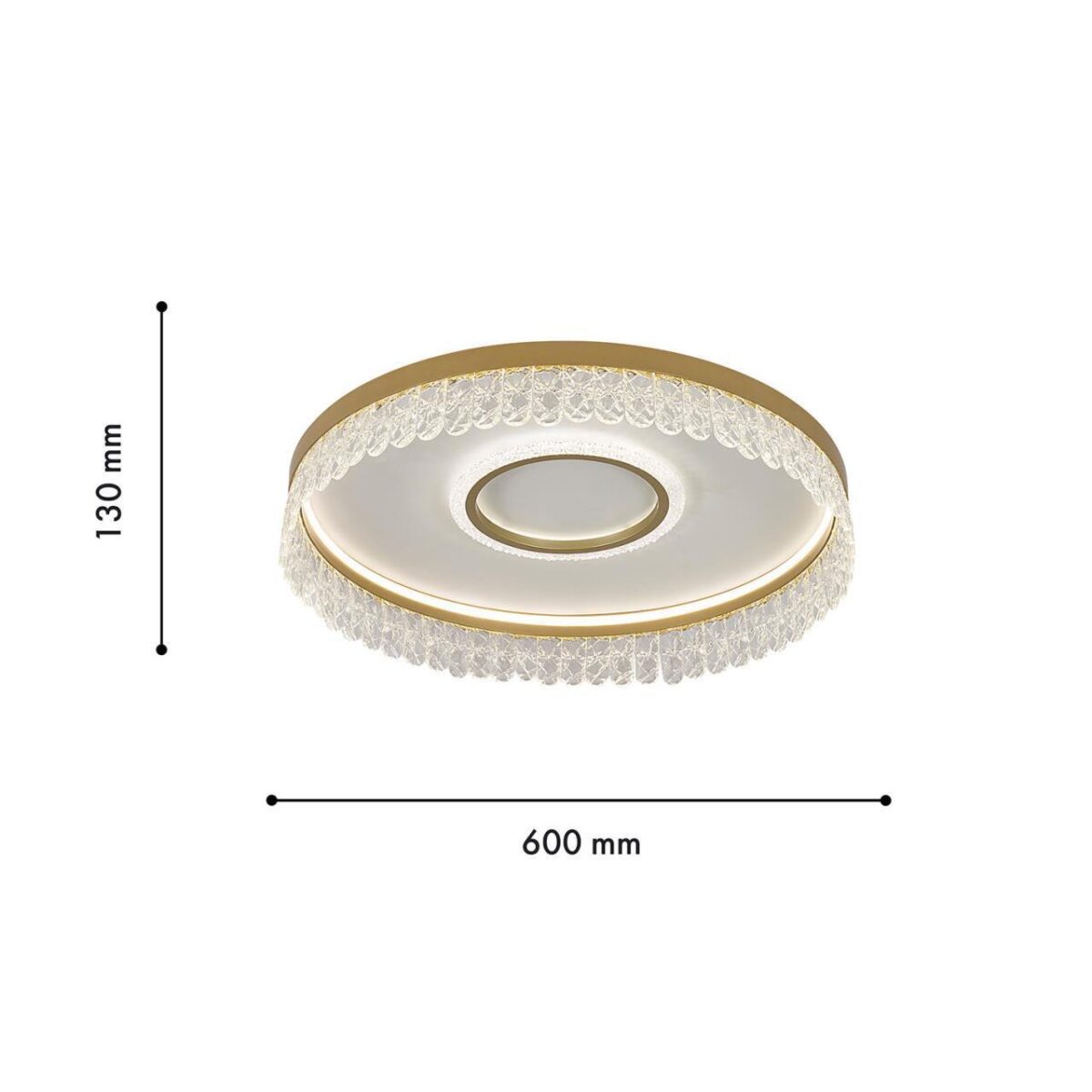 4186-2C, потолочная люстра, D600xH130, LEDx22W + LEDx136W, 8295LM, 3000-6000K, included, remote control — изображение 3