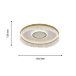 4186-2C, потолочная люстра, D600xH130, LEDx22W + LEDx136W, 8295LM, 3000-6000K, included, remote control — изображение 3