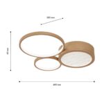 4681-3C, потолочный светильник, L560xW450xH70, LEDx65W/35W/35W, 4160/2100/2070LM, 4000/6500/3500K, included, remote control — изображение 4