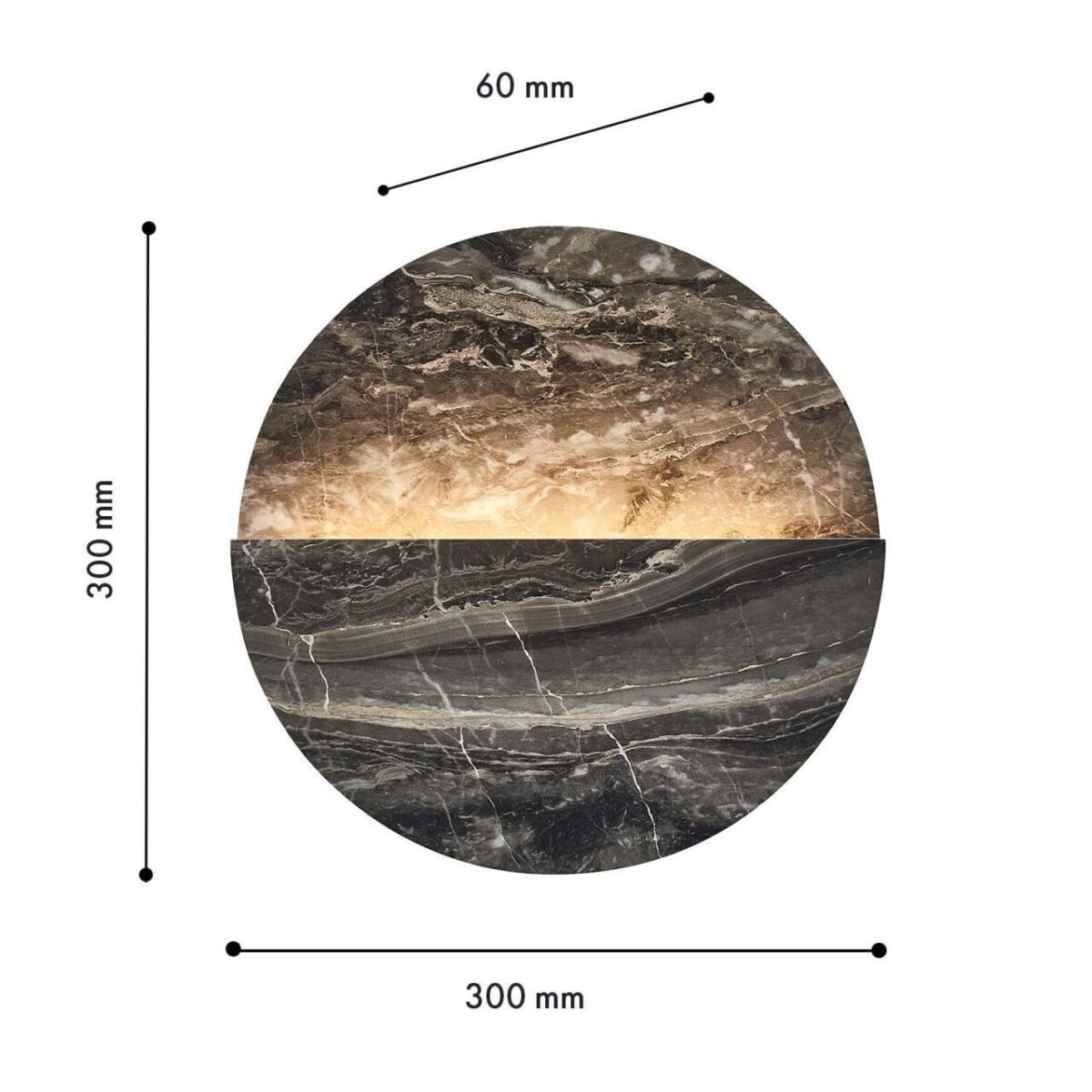 4599-1W, настенный светильник, D60xW300xH300, LEDx7W, 135LM, 4000K, CRI>90, included — изображение 3