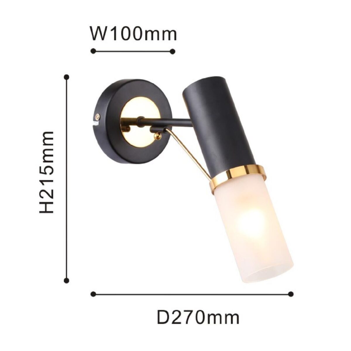 2558-1W, настенный светильник, D270xW100xH215, 1xE14x40W, excluded — изображение 3