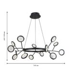 4252-15P, подвесная люстра, D740xH400/1100, 15xLEDx3W, 3825LM, 4000K, included — изображение 3