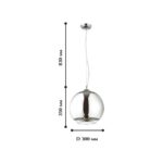 1688-1P, подвес, D300xH350/1550, 1xE27x60W, excluded — изображение 2