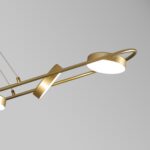 4677-6P, подвесная люстра, L1490xW190xH145/1200, LEDx90W, 3100LM, 3000-6000K, IP20, included, remote control — изображение 4