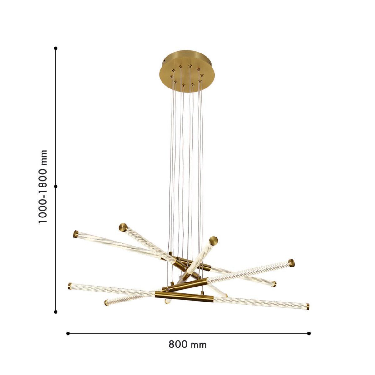 4469-5P, подвесная люстра, D800xH1000/1800, LEDx55W, 7000LM, 4000K, included — изображение 3