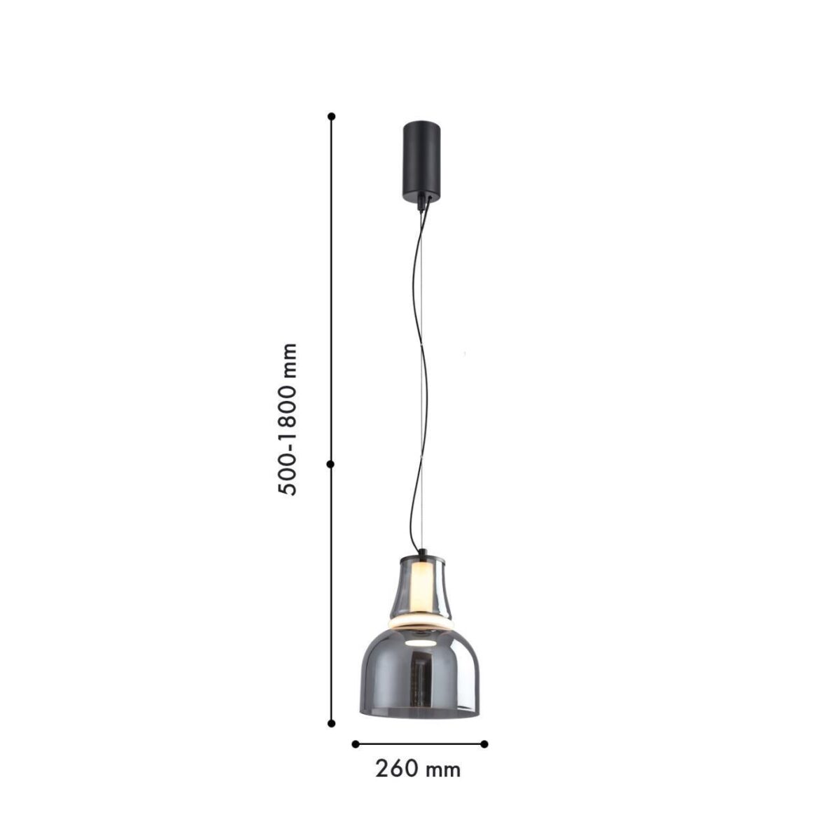 4243-1P, подвес, D260xH500/1800, LEDx6W, 639LM, 4000K, included — изображение 2