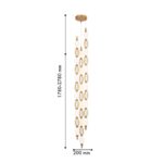 4559-3PC, подвесная/потолочная люстра, D200xH1780/2780 + D650xH890/1775 + D1980xH820/1725, 3xLEDx18W, 2910LM, 4000K, included — изображение 3