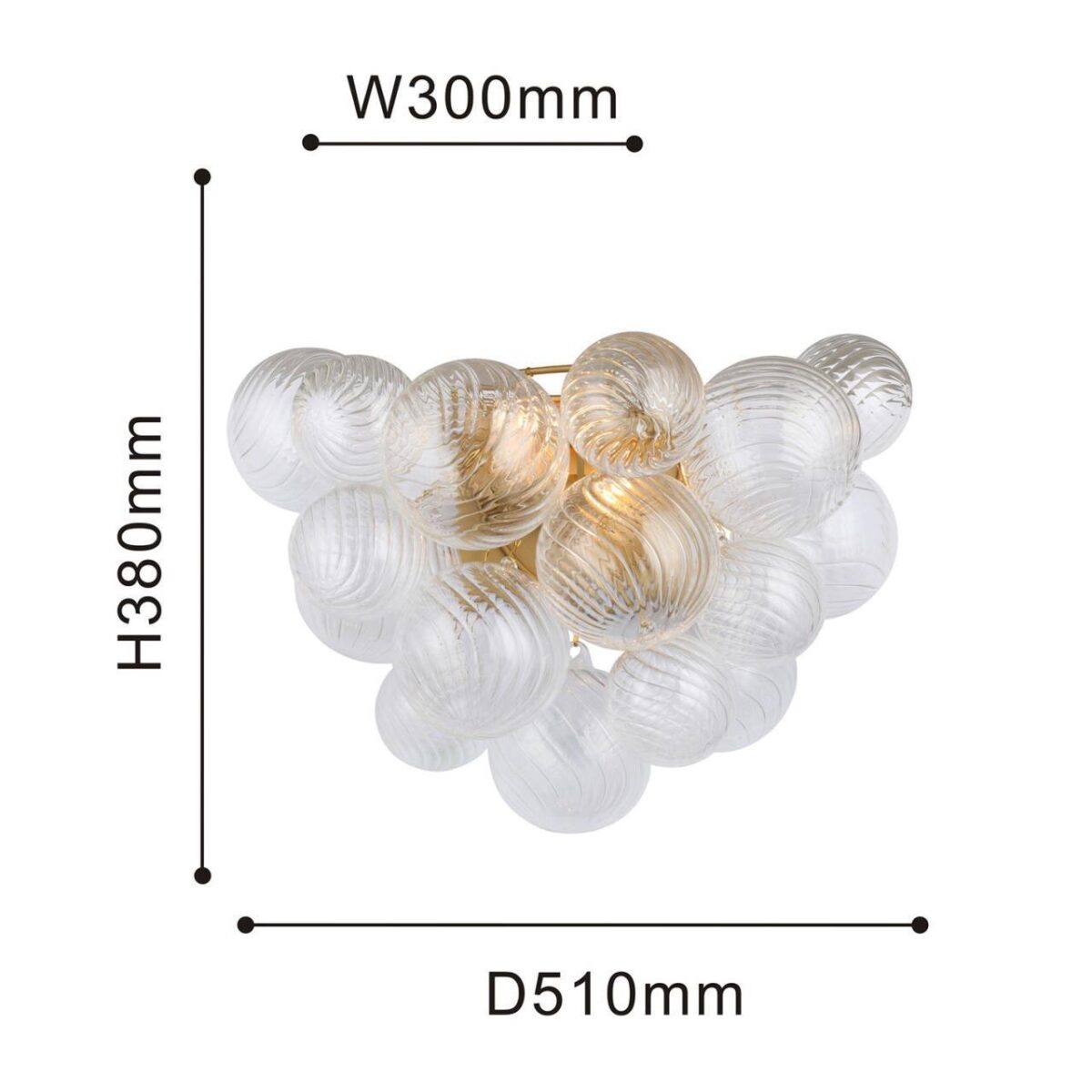 4202-2W, настенный светильник, D300xW510xH380, 2xE14x40W, excluded — изображение 3