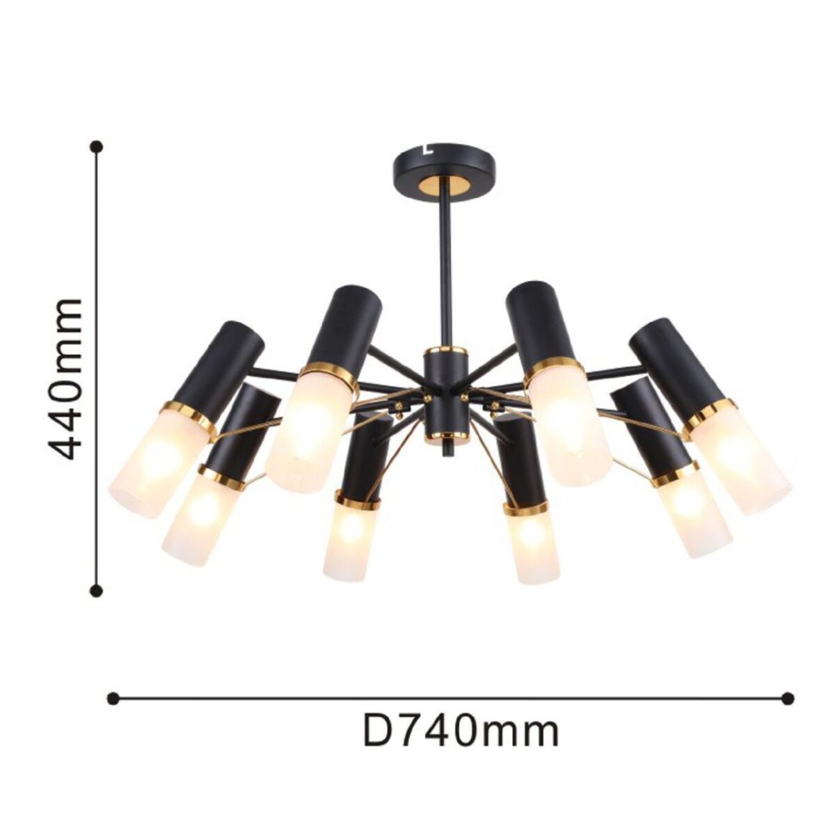 2558-8P, потолочная люстра, D740xH440, 8xE14x40W, excluded — изображение 3