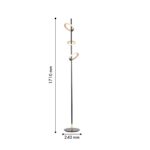 4322-3F, напольный светильник, D240xH1710, 2xLEDx7W + 1xLEDx5W, 1520LM, 4000K, included, switch — изображение 2