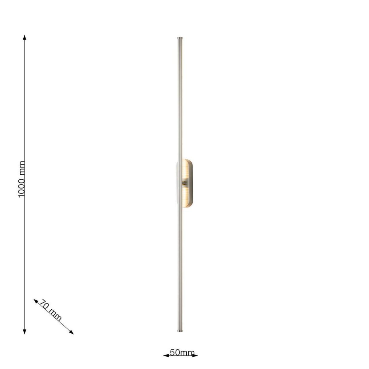3002-2W, настенный светильник, D35xW45xH1000, LEDx15W, 1000LM, 3000K, included — изображение 3