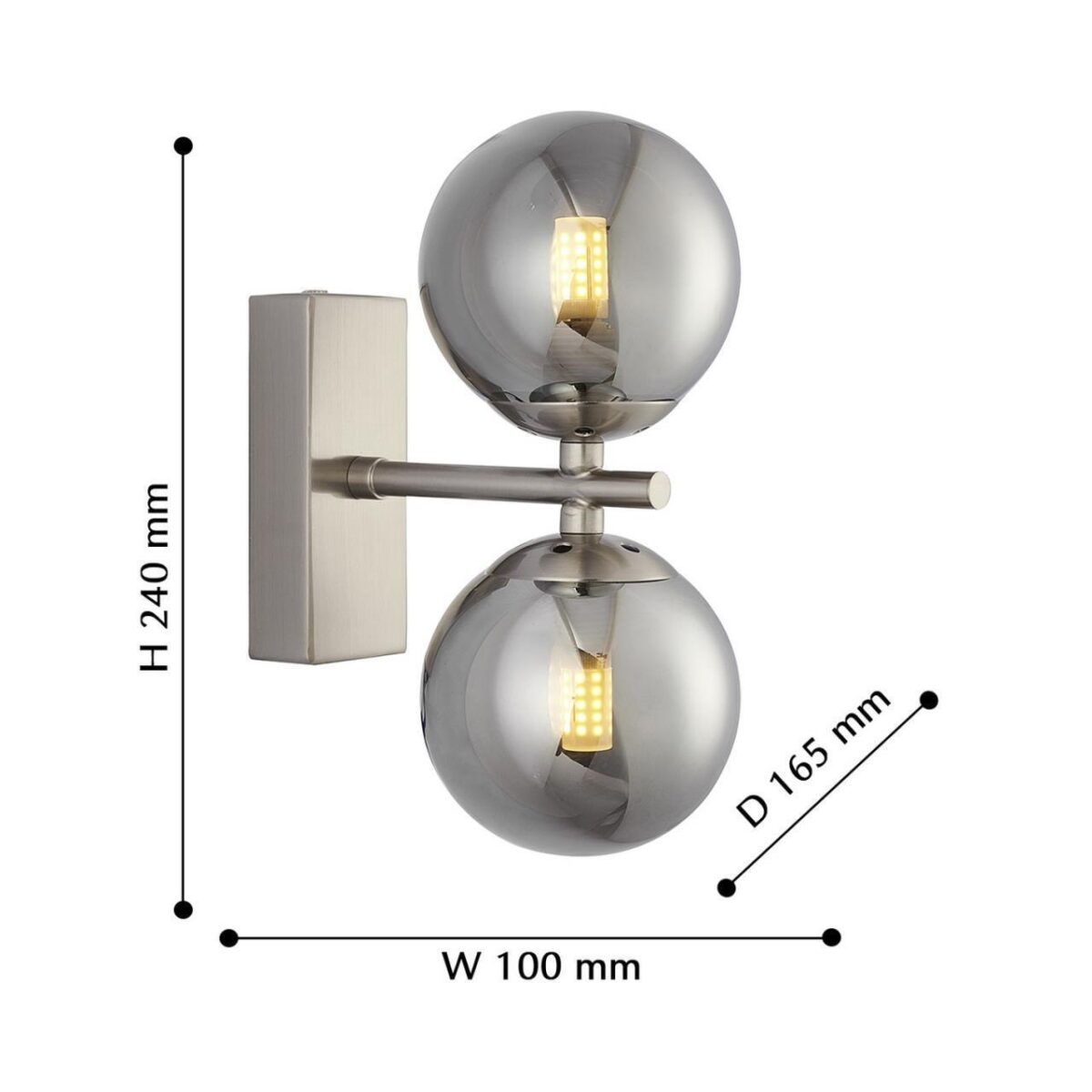 2650-2W, настенный светильник, D165xW100xH240, 2xG9x28W, excluded — изображение 3