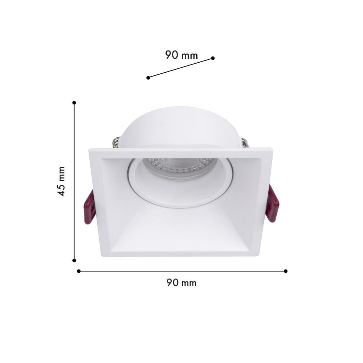 4521-1C, врезной светильник, L90xW90xH45, cutout:L80xW80, 1xGU10x35W, IP20, excluded — изображение 2
