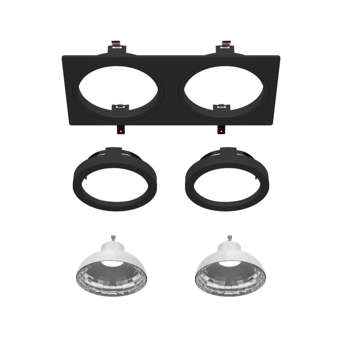 4646-2C, врезной светильник, L172xW92xH28, cutout:L150xW75, 2xGU10x35W, IP20, excluded — изображение 4