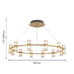 4323-12P, подвесная люстра, D800xH170/1800, 12xLEDx3W, 2880LM, 4000K, included — изображение 2