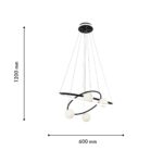 4183-6P, подвесная люстра, D600xH150/1200, 4xG9LEDx10W, excluded + LEDx70W + LEDx20W, 4050LM, 3000-6000K, included, remote control — изображение 3