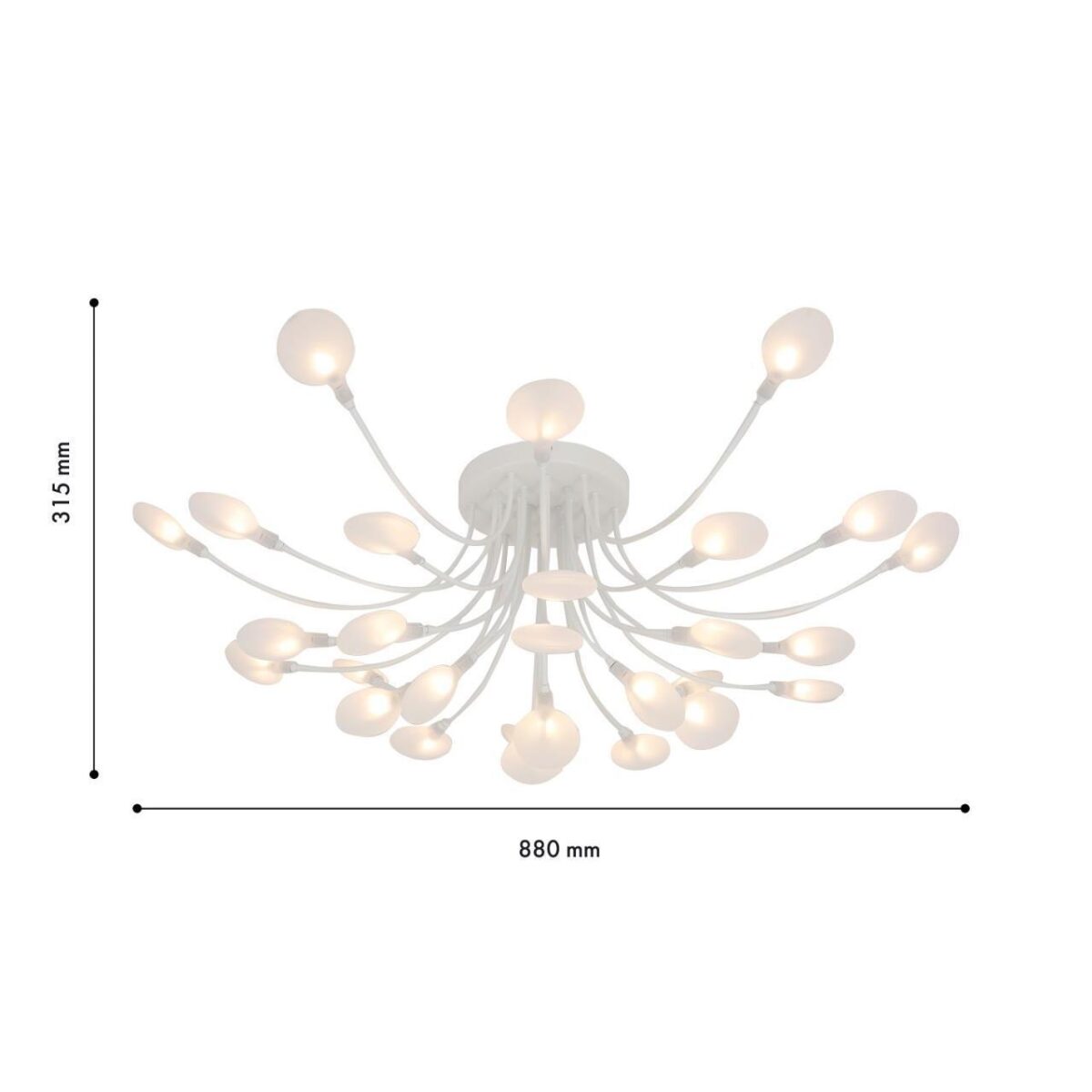4198-28C, потолочная люстра, D880xH320, 28xG4LEDx3W, 5600LM, 3000K, included — изображение 3