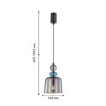 4342-1P, подвес, D160xH405/1905, 1xE27x40W, excluded — изображение 2