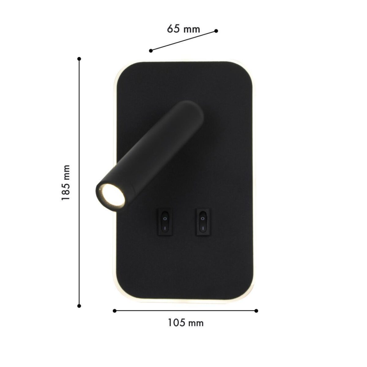 4497-2W, настенный светильник, D65xW105xH185, LEDx3W + LEDx5W, 480LM, 4000K, included, switch — изображение 2