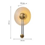 4306-1W, настенный светильник, D85xW350xH600, LEDx12W, 1532LM, 4000K, included — изображение 3