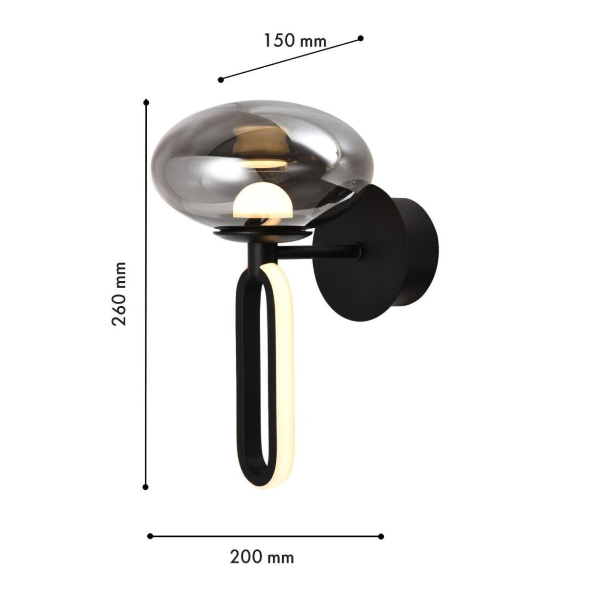 4284-1W, настенный светильник, D200xW150xH260, LEDx9W, 450LM, 4000K, included — изображение 2