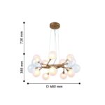 2515-10P, люстра подвесная, D680xH380/1100, 10xG9x40W, excluded — изображение 3